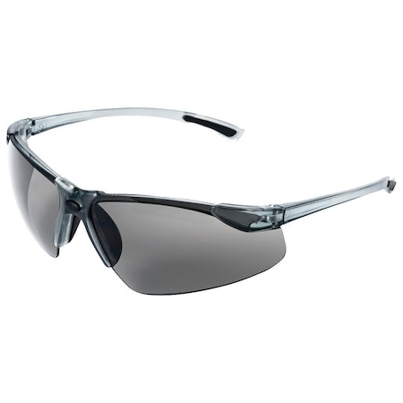 Sellstrom XM340, Safety Glasses, Anti-Scratch, Clear Lens, Smoke Frame, Half-Frame S74271